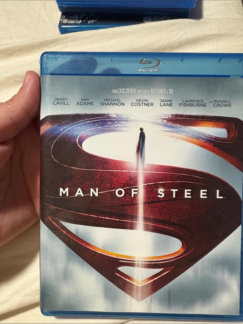 DC Comics Man of Steel Blu-ray Cover - Red/Blue